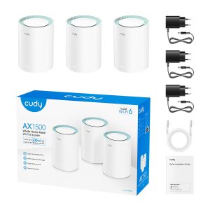 Mesh-tizim CUDY M1500, 3 modul (AX1500, Wi-Fi 6)