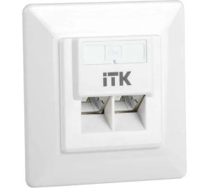 Ichki rozetka ITK RJ45 kat. 6 UTP, 2 port Ichki rozetka ITK RJ45 kat. 6 UTP, 2 port
