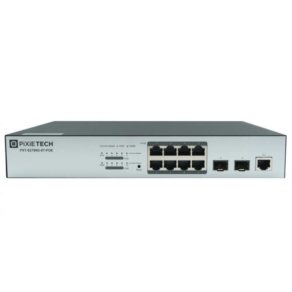 Kommutator Pixietech PXT-S2780G-8T-POE Kommutator Pixietech PXT-S2780G-8T-POE
