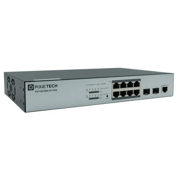 Kommutator Pixietech PXT-S2780G-8T-POE Kommutator Pixietech PXT-S2780G-8T-POE