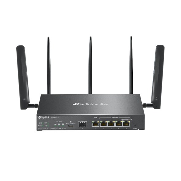 VPN-marshrutizator TP-Link Omada ER706W-4G modem bilan 4G+ va Wi-Fi 6